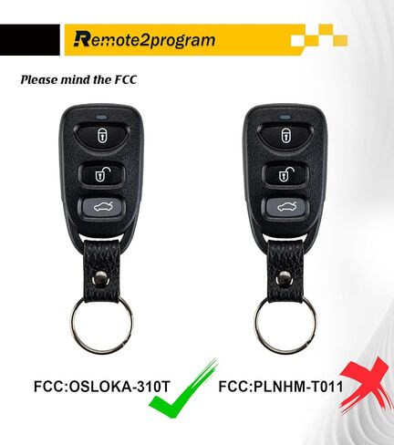 Remotetoprogram Self Programmable Car Key Fob and Keyless Entry Car Key Replacement for 2007-2009 Kia Sorento/2007-2011 Kia Rondo with FCC: PLNHM-T011 (4 BUTTON/PLNHM-T011) in Saudi Arabia