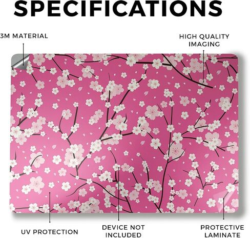 Laptop Skin Compatible with Surface Laptop 7 13.8" (2024) - Vintage Floral - Premium 3M Vinyl Protective Wrap Decal Cover - Easy to Apply | Crafted in The USA by MightySkins in Saudi Arabia