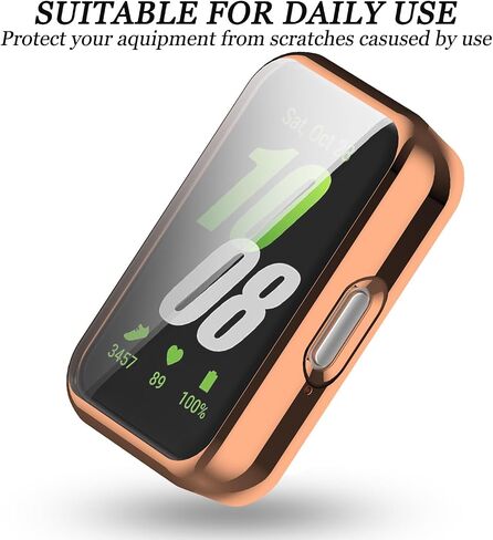 2 Pack NOOETAH TPU Sceen Protector Case Cover Compatible for Samsung Galaxy Fit 3 Watch (Black+Clear) in Saudi Arabia