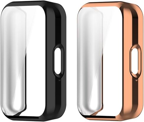 2 Pack NOOETAH TPU Sceen Protector Case Cover Compatible for Samsung Galaxy Fit 3 Watch (Black+Clear) in Saudi Arabia