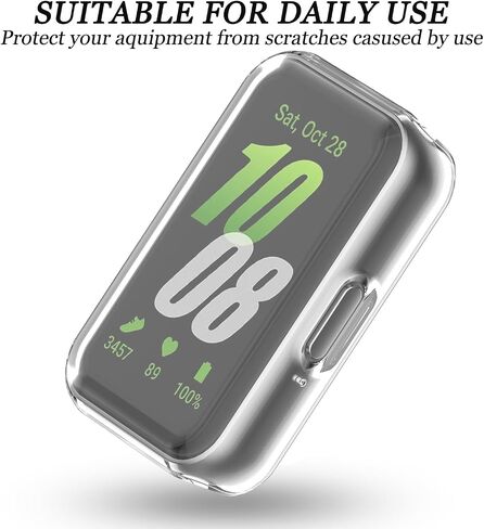 2 Pack NOOETAH TPU Sceen Protector Case Cover Compatible for Samsung Galaxy Fit 3 Watch (Black+Clear) in Saudi Arabia
