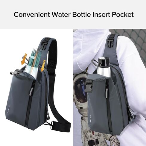 حقيبة كتف صغيرة من MAYMOONER للرجال والنساء بحزام واحد كاجوال وحقائب صدر رفيعة للسفر في الهواء الطلق وركوب الدراجات in Kuwait