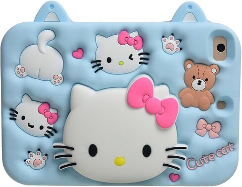 Cartoon Case for iPad Air 6th 11" M2 Case 2024/ Air 5th/4th 10.9" 2022/2020，MONEHOYSY Cute Soft Silicone Kickstand [Drop Proof,Shock Proof] Back Stand Cover Case for Kids Children Girls (Kurom-1) in Saudi Arabia
