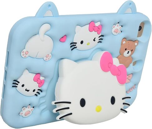 Cartoon Case for iPad Air 6th 11" M2 Case 2024/ Air 5th/4th 10.9" 2022/2020，MONEHOYSY Cute Soft Silicone Kickstand [Drop Proof,Shock Proof] Back Stand Cover Case for Kids Children Girls (Kurom-1) in Saudi Arabia