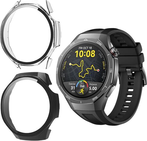 for Apple Watch Series 10 42mm screen protector case, Rigid PC shell membrane in one piece, scratch-proof and shock-proof,Ultra-thin in Saudi Arabia