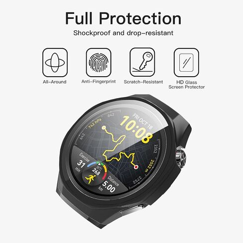 for Apple Watch Series 10 42mm screen protector case, Rigid PC shell membrane in one piece, scratch-proof and shock-proof,Ultra-thin in Saudi Arabia