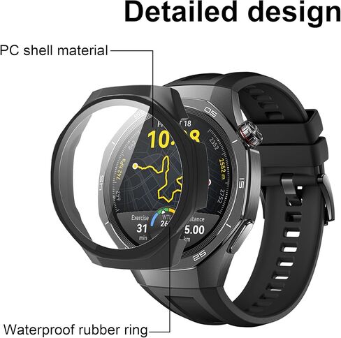 for Apple Watch Series 10 42mm screen protector case, Rigid PC shell membrane in one piece, scratch-proof and shock-proof,Ultra-thin in Saudi Arabia