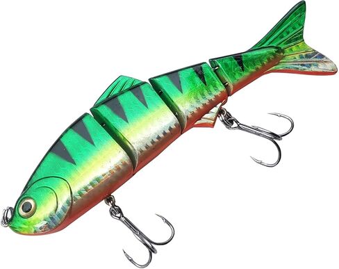 HADORAM Lure 4 Sections Multi Jointed Swimbait Lifelike Sinking Fishing Lure for Bass Trout Perch in Saudi Arabia