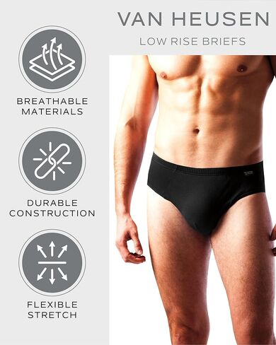 Van Heusen Men’s Underwear - Low Rise Briefs with Contour Pouch (5 Pack) in Saudi Arabia