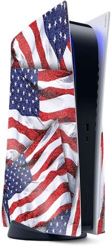 MightySkins Glossy Glitter Gaming Skin for PS5 / Playstation 5 - Dont Tread | Durable High-Gloss Glitter Finish | Easy to Apply and Change Style | Made in The USA in Saudi Arabia
