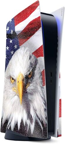 MightySkins Glossy Glitter Gaming Skin for PS5 / Playstation 5 - Dont Tread | Durable High-Gloss Glitter Finish | Easy to Apply and Change Style | Made in The USA in Saudi Arabia