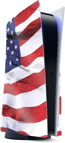 MightySkins Glossy Glitter Gaming Skin for PS5 / Playstation 5 - Dont Tread | Durable High-Gloss Glitter Finish | Easy to Apply and Change Style | Made in The USA in Saudi Arabia