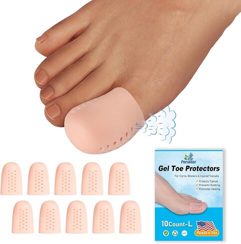 Big Toe Cap, Toe Protectors, (10PCS) Gel Toe Sleeves, Toe Cover Great for Missing or Ingrown Toenails, Corns, Blisters, Hammer Toes (Aloe Vera Extract Infused Gel Materials) in Kuwait