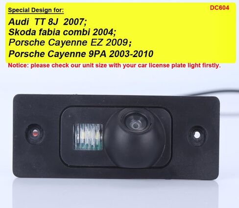HD CCD Car License Light Plate Reverse Camera Waterproof Night Vision Rear View Parking Camera Replacement for Touareg/Tiguan Santana/Jetta/Polo/Skoda Scirocco Fabia(Model 0418=77mmx32mm) in Saudi Arabia