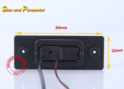 HD CCD Car License Light Plate Reverse Camera Waterproof Night Vision Rear View Parking Camera Replacement for Touareg/Tiguan Santana/Jetta/Polo/Skoda Scirocco Fabia(Model 0418=77mmx32mm) in Saudi Arabia