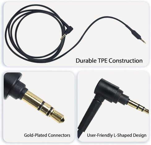 WH-1000XM4 Replacement Headphone Audio Cable for Sony WH-1000XM5 WH-1000XM3 WH-XB910N WH-CH720N WH-CH710N WH-CH700N WH-H900N,Aux Cord for WH-CH520 WH-CH510 MDR-XB950BT MDR-1A MDR-10R Headphones in Saudi Arabia