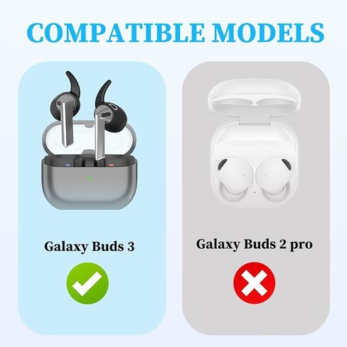 Ear Hooks Covers for Samsung Galaxy Buds 3 Pro, 5 Pairs Sport Ear Tips Covers Silicone Anti-Slip Wingtip Galaxy Buds 3 Pro Earbuds Accessories [Not Fit in The Charging Case] (5 Color Mix) in Saudi Arabia