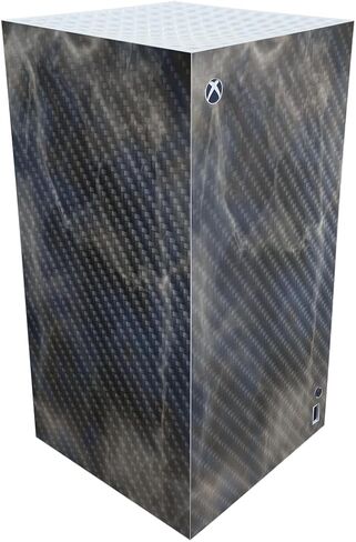 Carbon Fiber Gaming Skin Compatible with Microsoft Xbox Series X Digital Edition Bundle - Blue Modern Camo - Premium 3M Vinyl Protective Wrap Decal Cover | Crafted in The USA by MightySkins in Saudi Arabia
