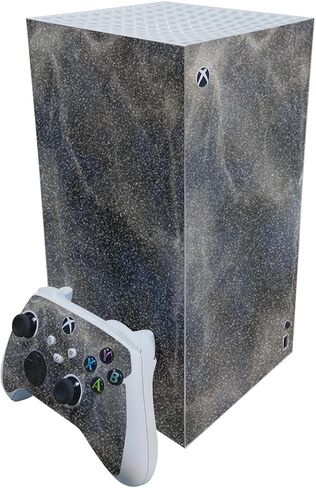 Carbon Fiber Gaming Skin Compatible with Microsoft Xbox Series X Digital Edition Bundle - Blue Modern Camo - Premium 3M Vinyl Protective Wrap Decal Cover | Crafted in The USA by MightySkins in Saudi Arabia