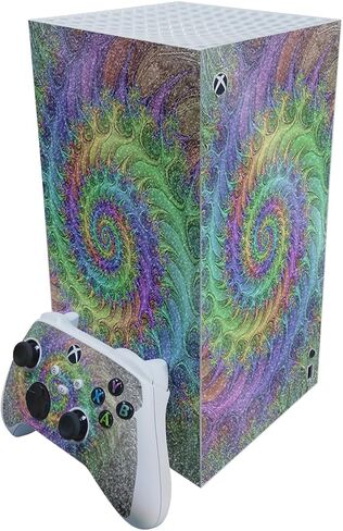 Carbon Fiber Gaming Skin Compatible with Microsoft Xbox Series X Digital Edition Bundle - Blue Modern Camo - Premium 3M Vinyl Protective Wrap Decal Cover | Crafted in The USA by MightySkins in Saudi Arabia