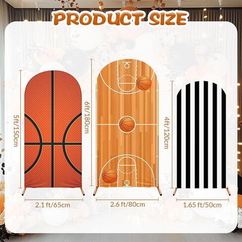 3 Pcs Soccer Arch Backdrop Stand Cover 4ft, 5ft, 6ft Spandex Fitted Sports Theme Birthday Arch Cover Photo Background Props for Birthday Party Decoration in Saudi Arabia