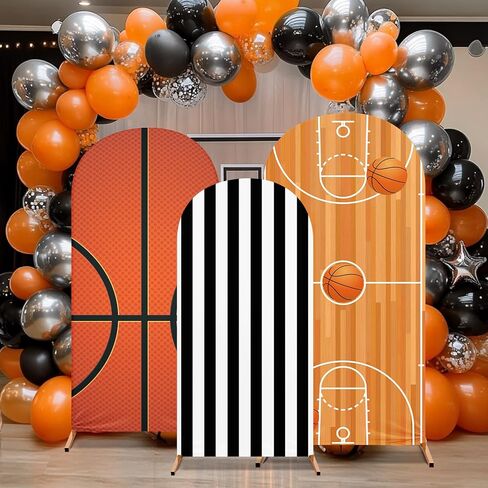 3 Pcs Soccer Arch Backdrop Stand Cover 4ft, 5ft, 6ft Spandex Fitted Sports Theme Birthday Arch Cover Photo Background Props for Birthday Party Decoration in Saudi Arabia