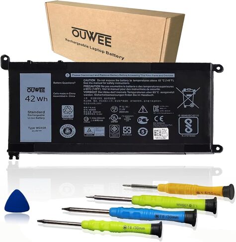 WDX0R Laptop Battery for Dell Inspiron 13 15 5000 7000 Series 5570 7579 7378 5567 7573 5565 5379 5378 Latitude 3490 3590 3340 3400 3390 3500 3190 Vostro 5468 5568 P69G 3CRH3 11.4V 42Wh in Saudi Arabia