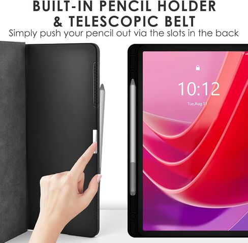 حالة detuosi لـ Lenovo Tab M11/Tab K11 Lte 11 "2024 TB-330FU/TB-330XU Tablet ، غطاء ورق كبير مع حامل القلم ، ظهر TPU الناعم ، النوم التلقائي/الاستيقاظ ، حاملان للزاوية ، 3 فتحات بطاقة in Saudi Arabia