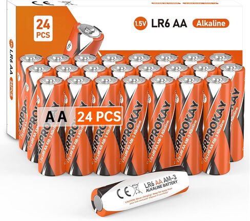 AAA 1.5V Alkaline Batteries 24 Pack, Long Lasting LR03 AAA Size Battery, 10 Years Shelf Life Triple A Alkaline Batteries for TV Remote Controller, Flashlights, Toys...24 Count in Saudi Arabia
