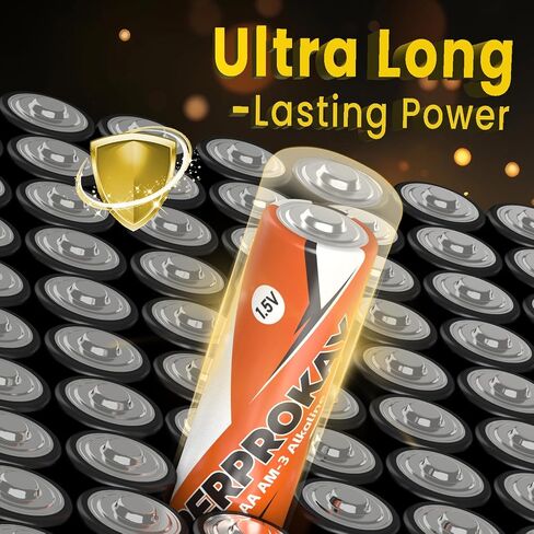 AAA 1.5V Alkaline Batteries 24 Pack, Long Lasting LR03 AAA Size Battery, 10 Years Shelf Life Triple A Alkaline Batteries for TV Remote Controller, Flashlights, Toys...24 Count in Saudi Arabia