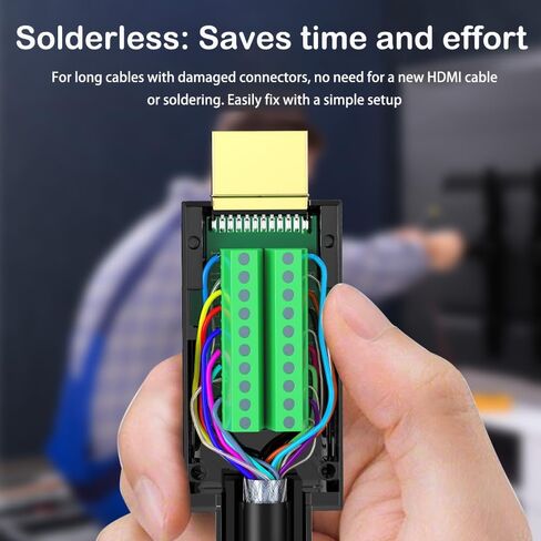 HDMI Cable Tester Board, HDMI Repair Kit 19+1 Pins, Extendable to 20 Meters Line Tester DIY Repair for Measuring Wire Sequence and Wire Goodness in Saudi Arabia