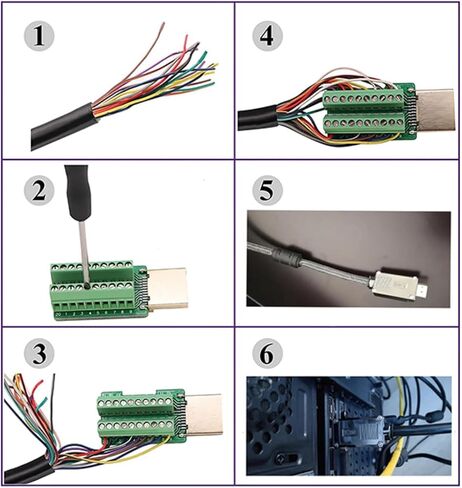 HDMI Cable Tester Board, HDMI Repair Kit 19+1 Pins, Extendable to 20 Meters Line Tester DIY Repair for Measuring Wire Sequence and Wire Goodness in Saudi Arabia