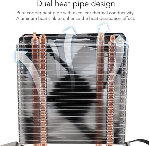 CPU Universal Cooler, for AMD Am2, AM4, and AMD3 S-754 939 940, for Intel LGA 775 1150 1151 1155 1156 1200 1700 1356 1366 (Non Luminous Version) in Saudi Arabia