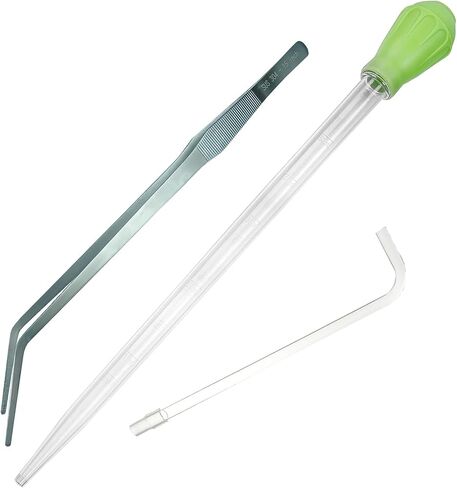 50ml Manual Coral Fish Feeder/Water Changer/Waste Remover with 2pcs Extension Pipes, Fecsam 17.7inch Aquarium Clean Tool for Fish Tank Cleaning, Aquatic Pipette Dropper, Gravel Cleaner Siphon in Kuwait