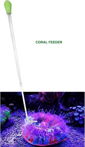 50ml Manual Coral Fish Feeder/Water Changer/Waste Remover with 2pcs Extension Pipes, Fecsam 17.7inch Aquarium Clean Tool for Fish Tank Cleaning, Aquatic Pipette Dropper, Gravel Cleaner Siphon in Kuwait