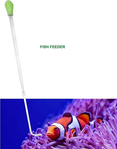 50ml Manual Coral Fish Feeder/Water Changer/Waste Remover with 2pcs Extension Pipes, Fecsam 17.7inch Aquarium Clean Tool for Fish Tank Cleaning, Aquatic Pipette Dropper, Gravel Cleaner Siphon in Kuwait
