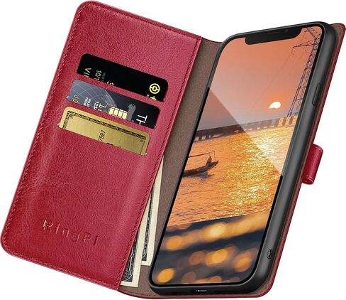 لـ iPhone 13 Pro Max 6.7 "حالة الهاتف [RFID حظر الجلود] ، [3 فتحة بطاقة الائتمان] Flip Folio Book Protector ، حالات حامل الحامل ، الرجال من أجل Apple 13 Wallet Wallet ، Rose Gold in Kuwait