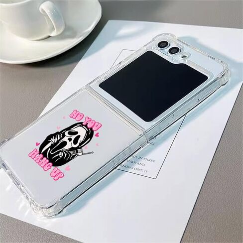 for Samsung Galaxy Z Flip 6 Case Creative Horror Halloween Scary Spooky Goth Gothic Funny Unique Cute Case Hard Plastic PC Crystal Clear Phone Case for Samsung Galaxy Z Flip 6 (Skull) in Saudi Arabia