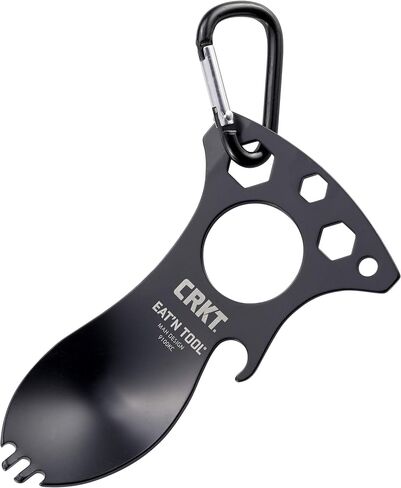 Crkt Eat'n Tool Outdoor Spork Multitool: متينة وخفيفة الوزن ، للتخييم ، المشي لمسافات طويلة ، حقائب الظهر والهواء الطلق ، التيتانيوم ، Silver 9100TI in Saudi Arabia