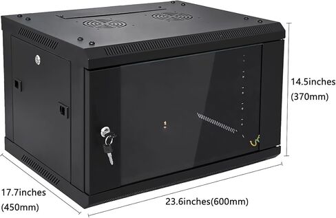 9U Wall Mount Server Cabinet Network Rack Vented Enclosure Locking Door in Saudi Arabia