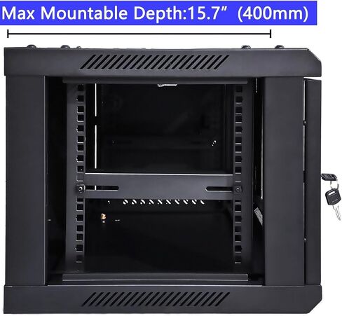 9U Wall Mount Server Cabinet Network Rack Vented Enclosure Locking Door in Saudi Arabia