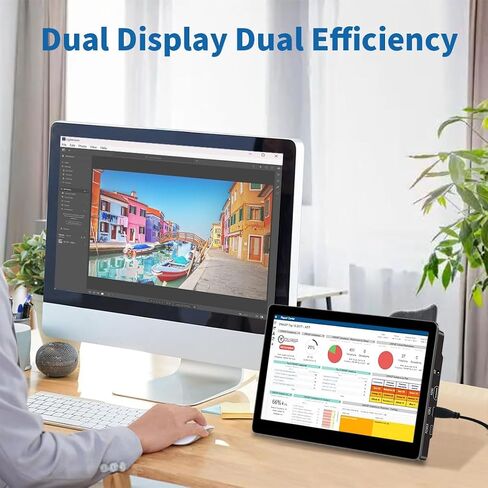 7 Inch Touch Screen Display for Raspberry PI 5 | 1024×600 | IPS |Sunlight Readable IHDMI/USBC Dp Alt Mode Support| OTG|Low Power Consumption| Driver-Free Mini Size Monitor in Saudi Arabia