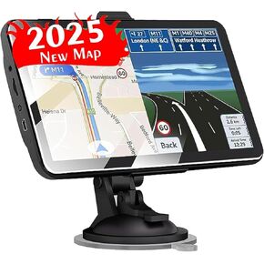 2024 Newest Car GPS Navigator 2.5D Touchscreen 7inch Car GPS, Truck GPS Commercial Drivers,Real Voice prompts Turn Direction， Speed Limit Warning Speed Camera Alert, Lane Guidance Assist, POI