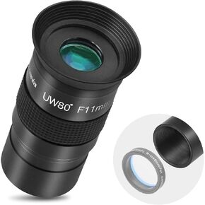 Astromania Fully Multi-Coated 1.25" Ultra-Wide 80 Degree Eyepiece for Telescope - F11mm