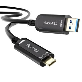 Fiber Optic USB C Cable(33ft),10Gbps Active Optical USB C to USB C Cable,Compatible with Logitech Cameras,Displays,Projectors,Webcams,Printer