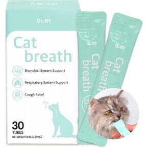 Doctorby Cat Breath Bronchial Supplements - Cat Nose Relief sneezing runny nose drops respiratory medicine & Immune support with TF-343-30 Individually Packaged (1 PACK (30 Count))