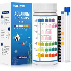 Aquarium Water Test Kit for Freshwater: 125ct 9 in 1 Aquarium Test Strips for Fish Tank Monitor pH Chlorine Hardness Nitrate, Nitrite,ect