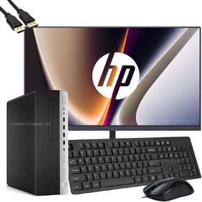 HP EliteDesk 800 G3 SFF Desktop Computer with 24" Full HD Monitor Bundle PC Set, Intel Core i7-7700, 32GB RAM, TB SSD, 500GB HDD, Keyboard and Mouse, WiFi, Windows 10 Pro (Renewed)