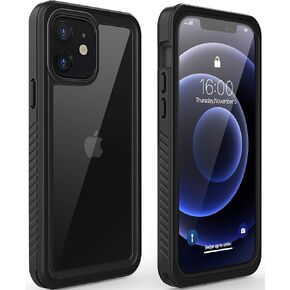 Diverbox for iPhone 12 Waterproof Case,Waterproof Shockproof Dustproof IP68 Full-Body Hard Case Built-in Screen Protector Underwater Outdoor Waterproof Cover for iPhone 12,6.1 in (Clear) in Saudi Arabia