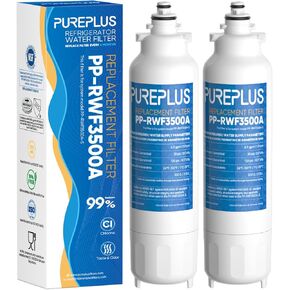 PUREPLUS LT800P Replacement for Kenmore Elite 9490, LG ADQ73613401, ADQ73613402, ADQ736134 469490 LSXS26326S LMXC23746S LMXC23746D FL-RF20, RWF3500A WS620A LMXS30776D Refrigerator Water Filter, 4Pack